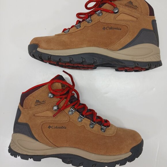 Columbia Women Newton Ridge Plus WP Amped Hiking Boot Elk/Red BL4552-286 - Picture 11 of 14